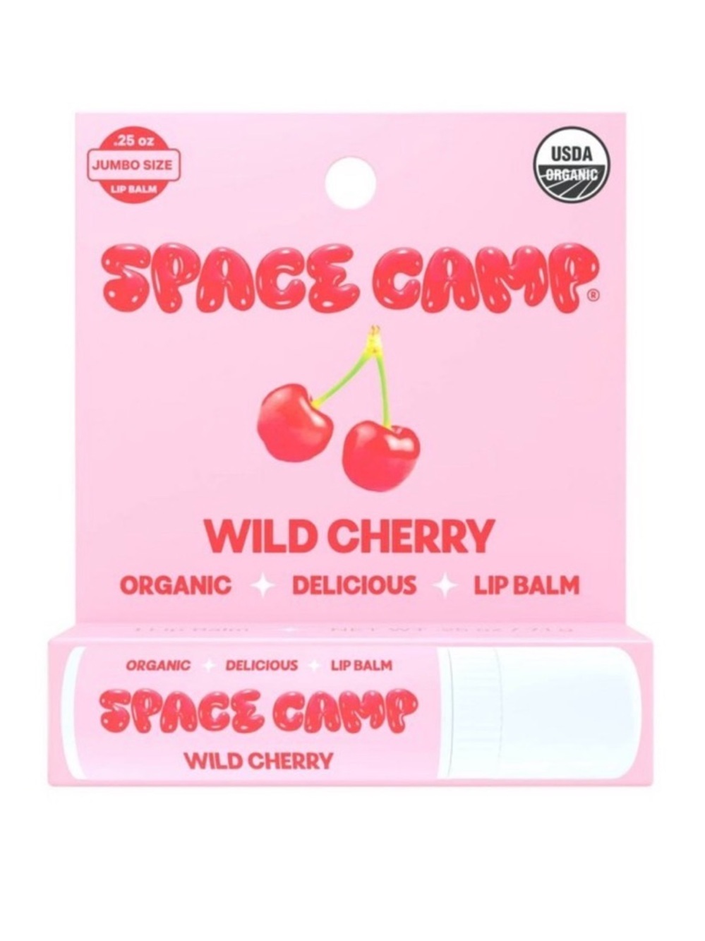 Wild Cherry Organic Lip Balm - Pink